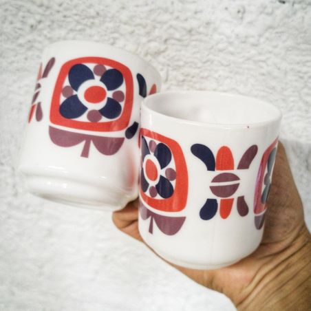 Tasse Mug Arcopal Vintage Motif Pomme - Occasion Bon État