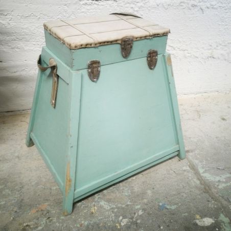 Panier-siège De Pêcheur En Bois - Tabouret Coffre Vintage - Fabriqué En France