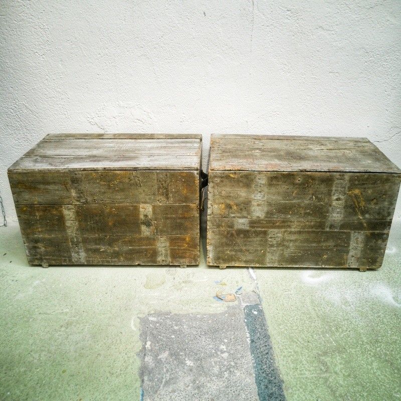 caisse militaire ancienne Bois