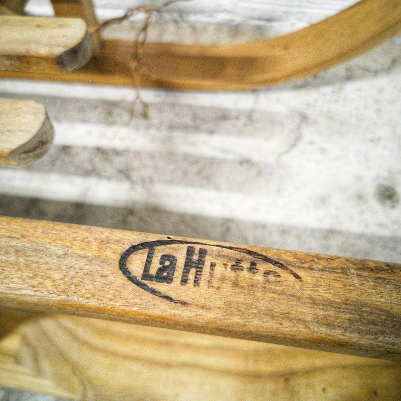 Ancienne Luge En Bois Vintage - Début 20ème Siècle - Sport D'hiver, Montagne, Chalet - Art Populaire