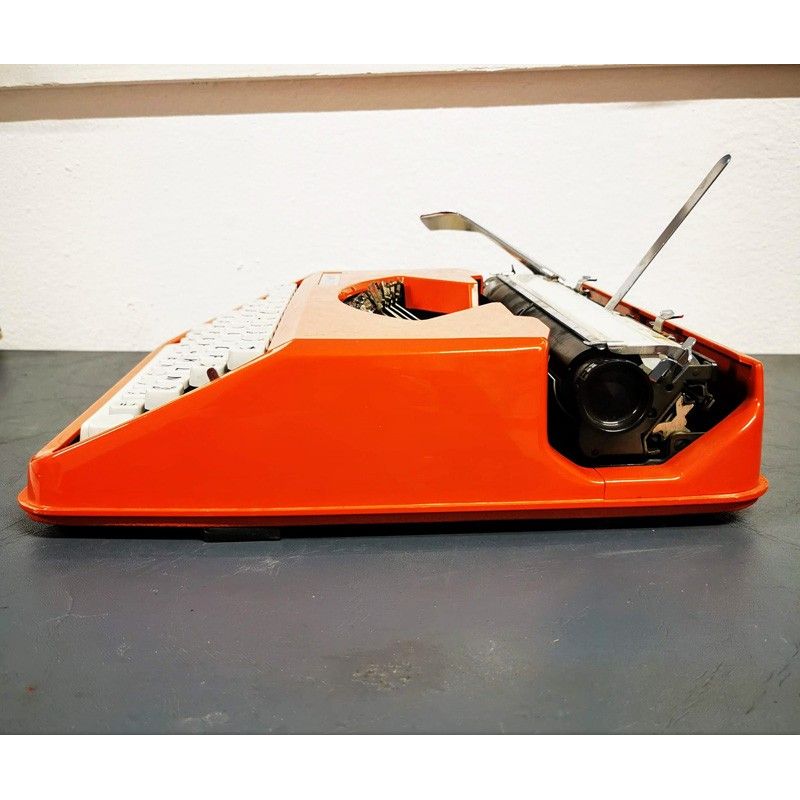 Machine à écrire vintage japy baby orange