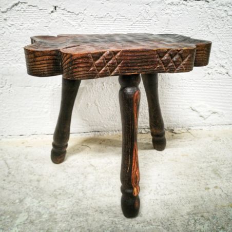 Tabouret Escalier Enfant Sculpté Main - Forme Requin Multicolore - 10x10x14