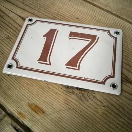 Numéro de maison géant en émail - Look - Numéro 68 - Standard - 10 x 10 cm | vis incluses