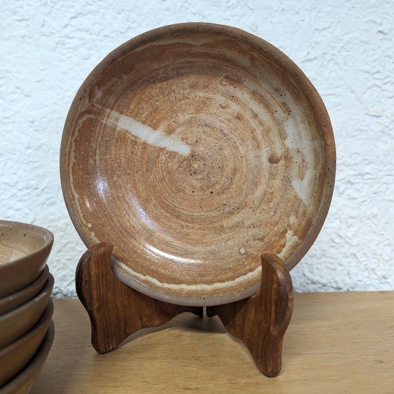Lot De 6 Assiettes Plates En Grès Niderviller - État D'occasion