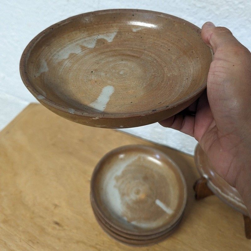 Lot De 6 Assiettes Plates En Grès – Marque Niderviller – État Correct