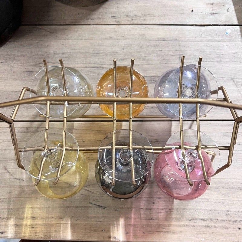 Villa d’Este Home Tivoli Prisma Lot de 6 liqueurs colorés 45
