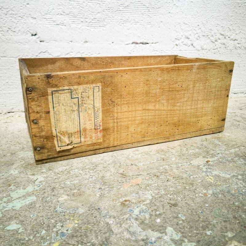 Ancienne caisse en bois publicitaire La Timbale Yverdon. (D'occasion) à