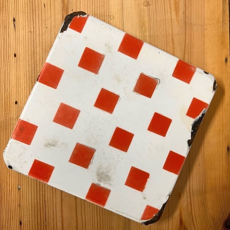 Ancien Plat En Tôle émaillée Vintage - Couleur Blanche - Déco Cuisine Rétro