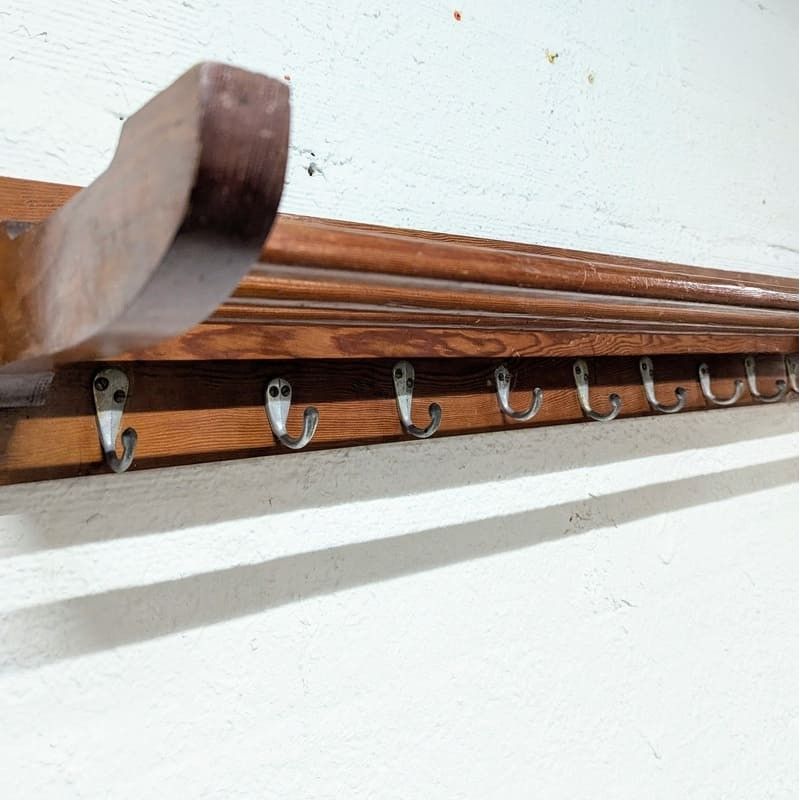 Porte-manteau / Porte-chapeau Mural Vintage Bois, Motif Baseball Catch It Here - Déco Insolite