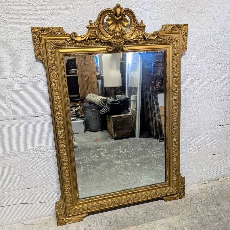 Miroir doré - Fin XIXème siècle | L'Atelier Imparfait