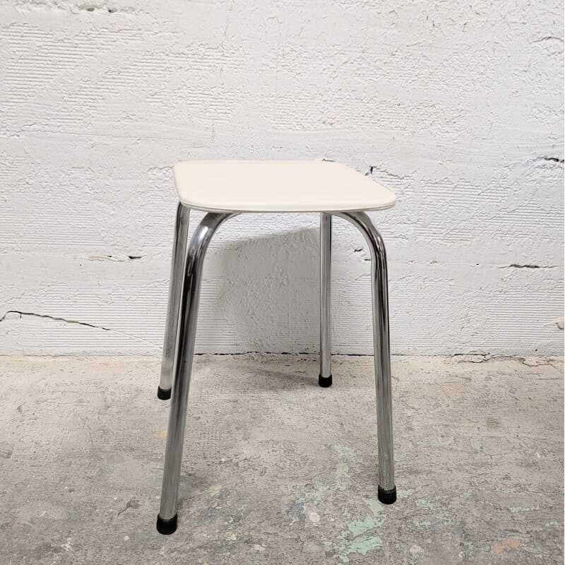 Tabouret Chrome et Skaï | L'Atelier Imparfait