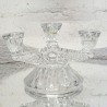 Bougeoir en verre taillé 3 branches | L'Atelier Imparfait
