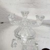 Bougeoir en verre taillé 3 branches | L'Atelier Imparfait