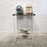 Table d'appoint vintage métal et verre | L'Atelier Imparfait