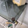 Table d'appoint vintage métal et verre | L'Atelier Imparfait