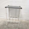 Table d'appoint vintage métal et verre | L'Atelier Imparfait
