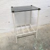 Table d'appoint vintage métal et verre | L'Atelier Imparfait