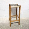 Tabouret de bar bois et corde tressée | L'Atelier Imparfait