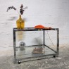 Table Basse Vintage Chrome & Verre | L'Atelier Imparfait Table Basse Vintage Chrome & Verre | L'Atelier Imparfait