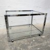 Table Basse Vintage Chrome & Verre | L'Atelier Imparfait Table Basse Vintage Chrome & Verre | L'Atelier Imparfait