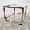 Table Basse Vintage Chrome & Verre | L'Atelier Imparfait Table Basse Vintage Chrome & Verre | L'Atelier Imparfait