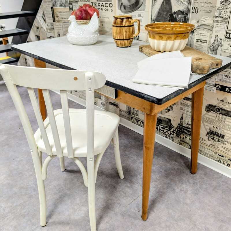 Table Vintage Bois et Formica | L'Atelier Imparfait