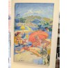 Toile signée Paul Braudey – Scène de plage ensoleillée | Peinture vintage