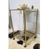 Table Roulante Vintage en Laiton & Verre Fumé | L'Atelier Imparfait