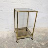 Table Roulante Vintage en Laiton & Verre Fumé | L'Atelier Imparfait