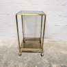 Table Roulante Vintage en Laiton & Verre Fumé | L'Atelier Imparfait