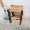 Tabouret Carré Bois & Paille | L'Atelier Imparfait