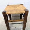 Tabouret Carré Bois & Paille | L'Atelier Imparfait