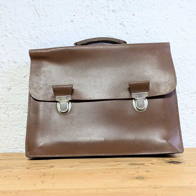 Ancienne Serviette en Cuir des PTT | L'Atelier Imparfait