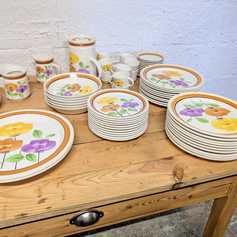 Service Vintage "Anémones" – Digoin Sarreguemines | L'Atelier Imparfait