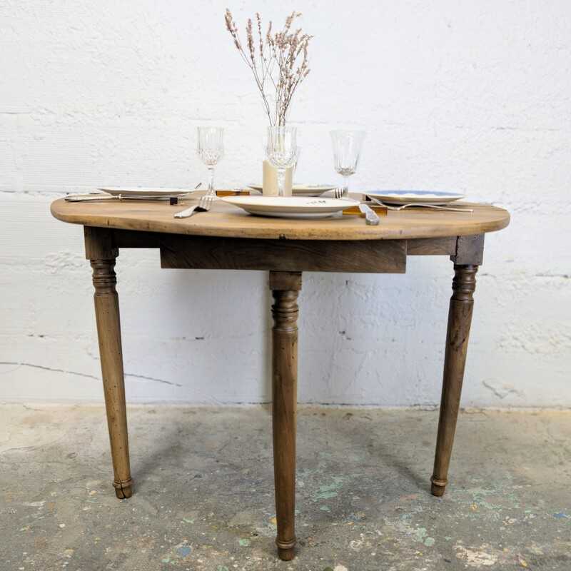 Table Demi-Lune en Noyer | L'Atelier Imparfait