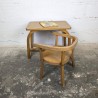 Ancienne table bureau d'enfant en bois courbé | L'Atelier Imparfait