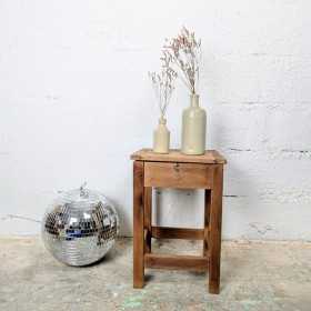 Tabouret de cireur en bois