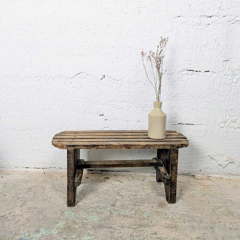 Repose-Pied ancien à lattes | L'Atelier Imparfait