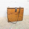Boîte de métier ancienne en bois et cuir | L'Atelier Imparfait