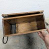 Boîte de métier ancienne en bois et cuir | L'Atelier Imparfait