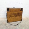 Boîte de métier ancienne en bois et cuir | L'Atelier Imparfait