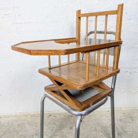 Chaise haute Métal et Bois