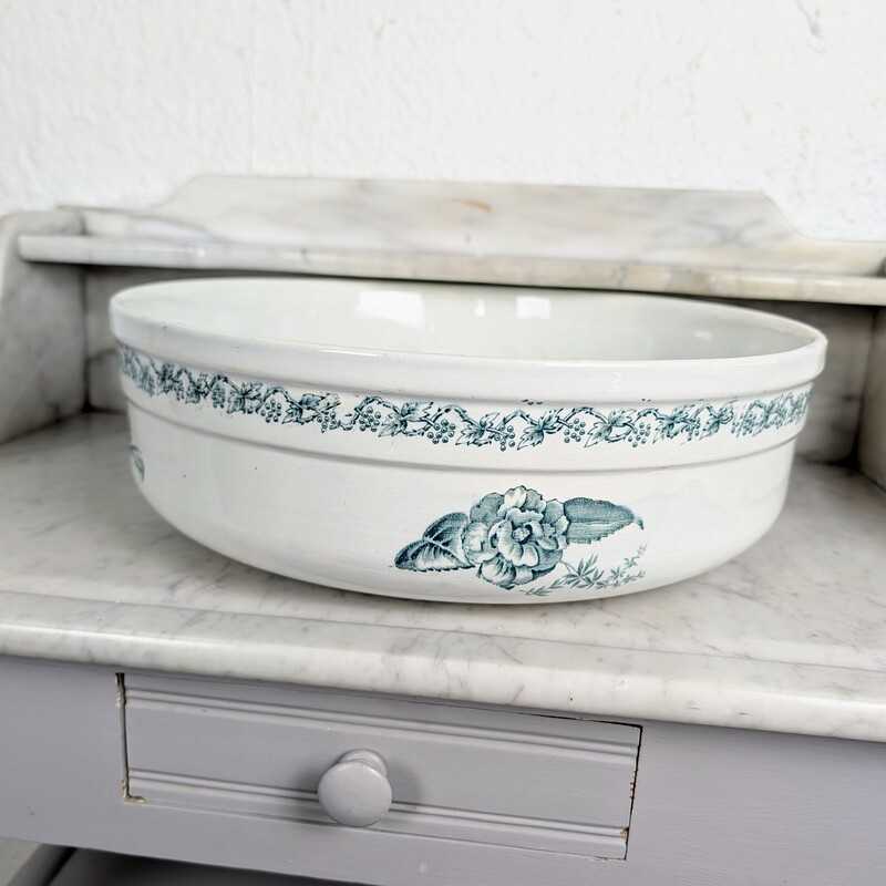 Bassine de toilette Faïencerie de Castres - Décor "Mûres" | L'Atelier Imparfait