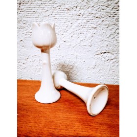 Paire de chandeliers tulipe