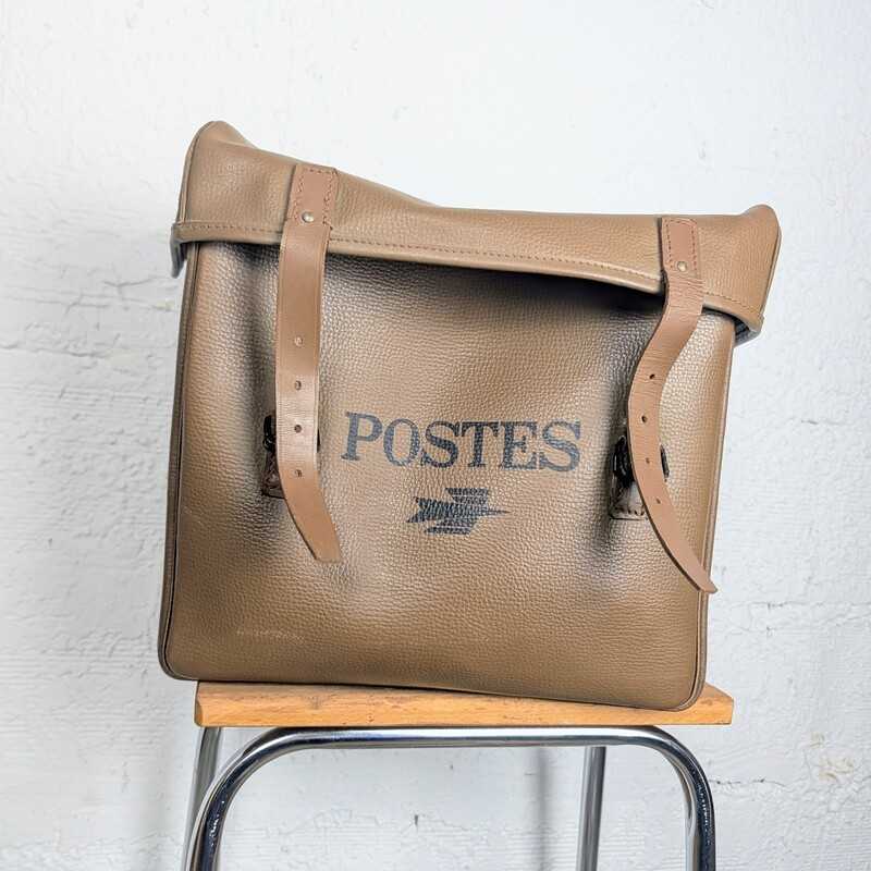 Sacoche Facteur PTT vintage cuir marron – Postes | l'Atelier Imparfait