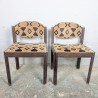 Paire de chaises vintage 70'S tissu géométrique | l'Atelier Imparfait