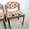 Paire de chaises vintage 70'S tissu géométrique | l'Atelier Imparfait