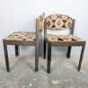 Paire de chaises vintage 70'S tissu géométrique | l'Atelier Imparfait