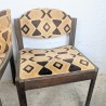Paire de chaises vintage 70'S tissu géométrique | l'Atelier Imparfait