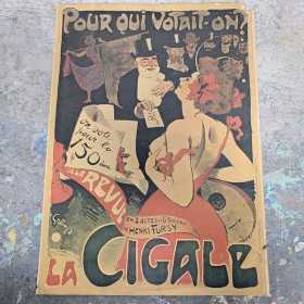 Affiche originale La Cigale...
